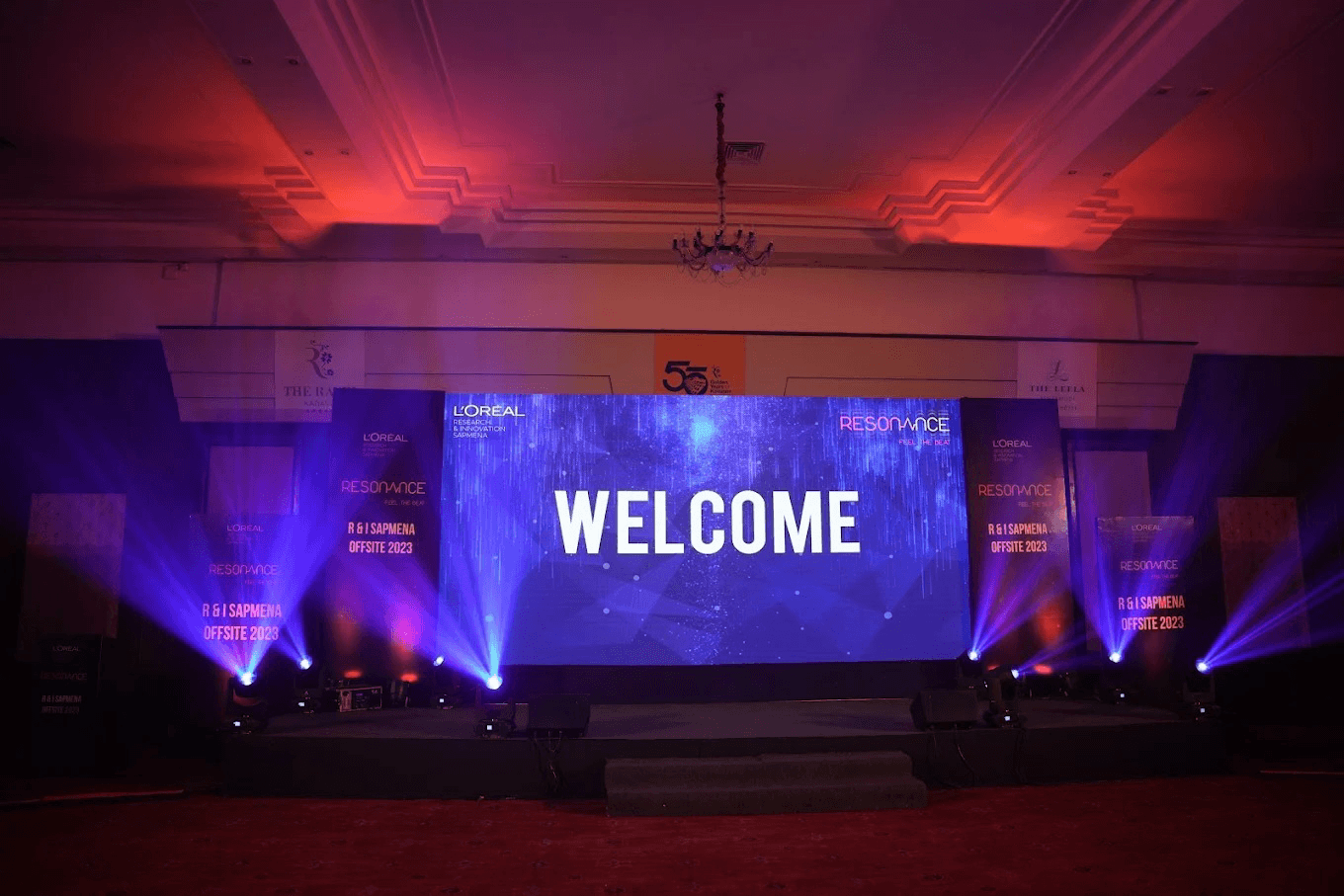 3D venue selection, LED walls and stage design production